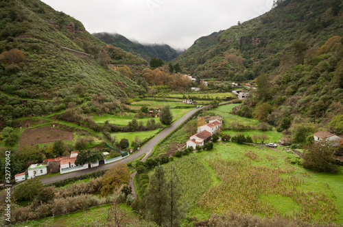 View of a rural landscape in Valsendero. Valleseco. Gran Canaria. Canary Islands. Spain.