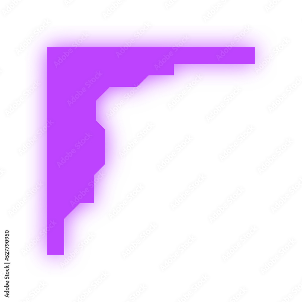 Fototapeta premium neon tech art corner edge 
