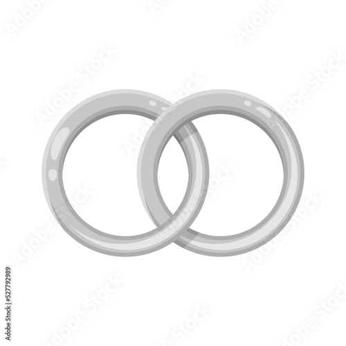 White gold wedding rings on a white background. White gold engagement rings 