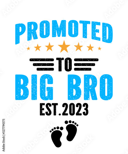 Promoted To Big Brois a vector design for printing on various surfaces like t shirt, mug etc. 
 photo