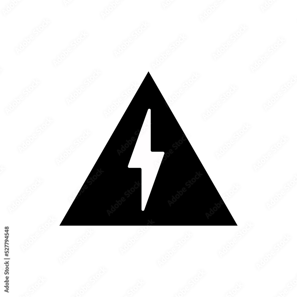 Electricity line icon. Electric lightning in a triangle, high voltage, power supply, charge, battery, accumulator, plug, socket. Technology concept. Vector line icon for Business and Advertising Electricity line icon. Electric lightning in a triangle, high voltage, power supply, charge, battery, accumulator, plug, socket. Technology concept. Vector line icon for Business and Advertising