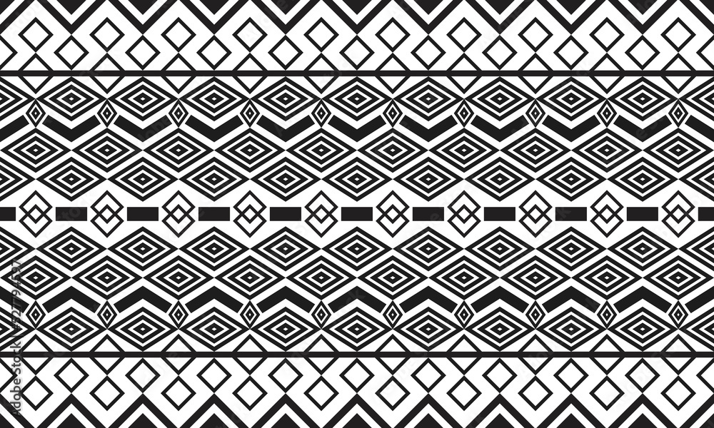 Simple tribal pattern in black and white Simple tribal pattern in black and white