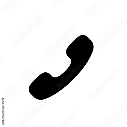 Call line icon. Phone, handset near the planet. Calls around the world. Phone number, communication, dialogue. Connection concept. Vector line icon for Business and Advertising photo