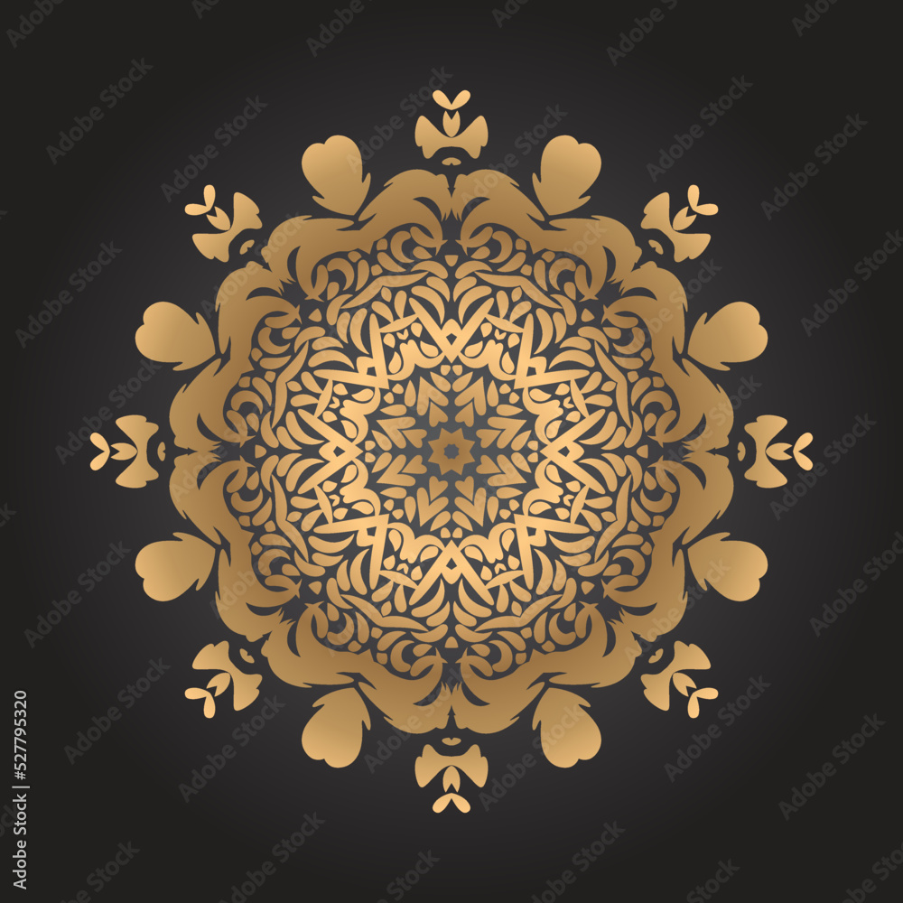 Luxury mandala art background design 