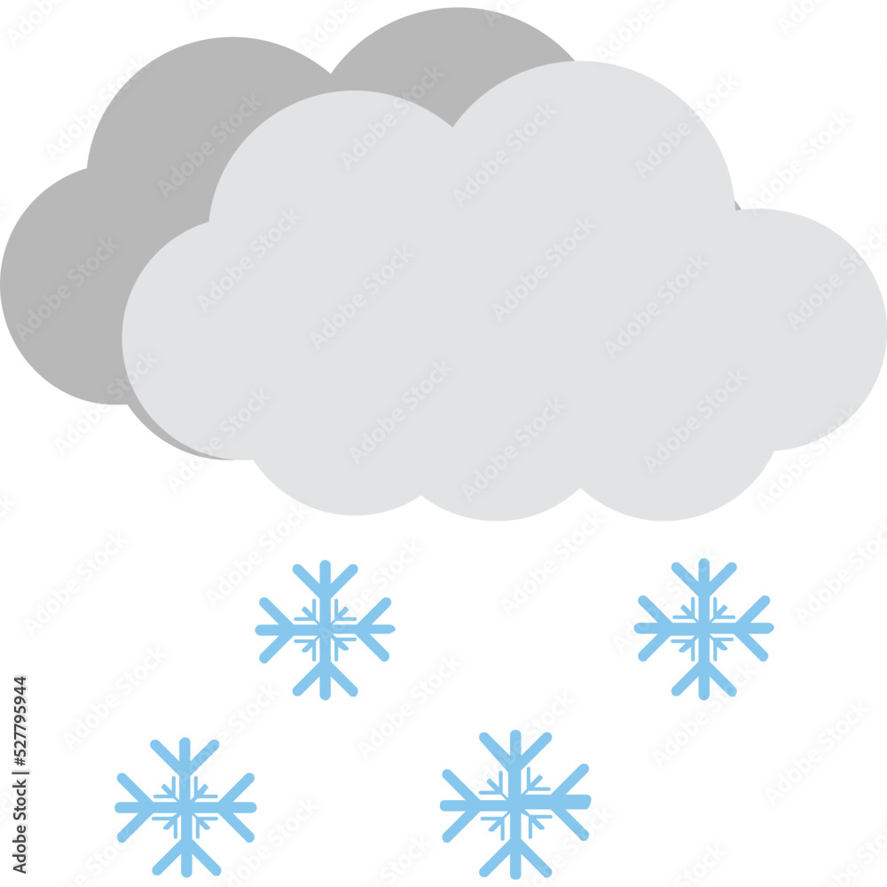 Snowflake Cloud Vector Icon