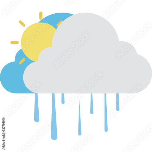 Sunny Rain Vector Icon