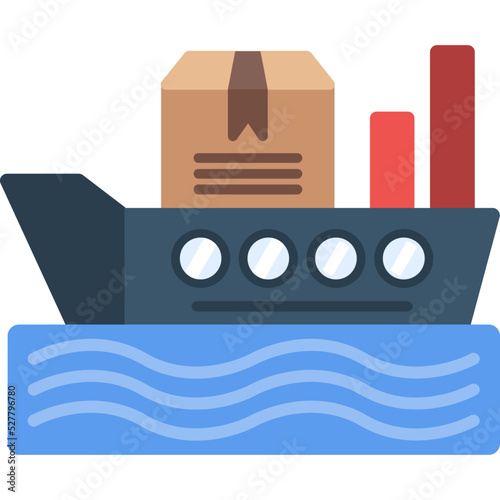 Worldwide Shipping Boat Icon