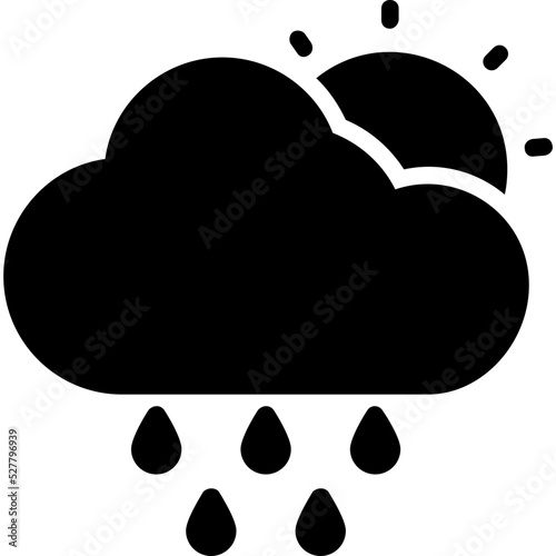 Fototapeta Naklejka Na Ścianę i Meble -  Sunny Rain Vector Icon