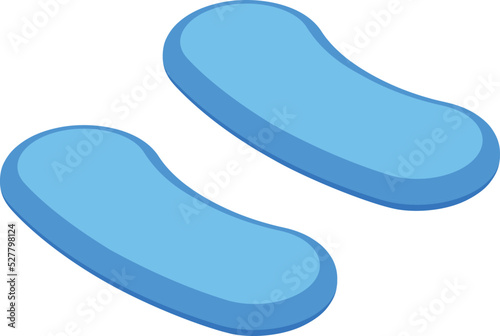 Blue eye patches icon isometric vector. Gel patch. Skin lady