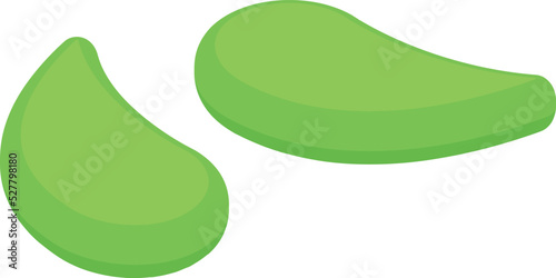 Green eye patches icon isometric vector. Gel mask. Face cosmetic