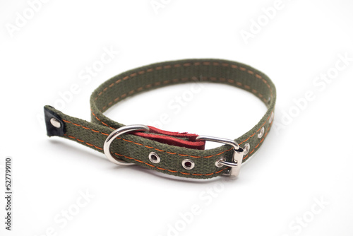 Nylon dog Collar on white background