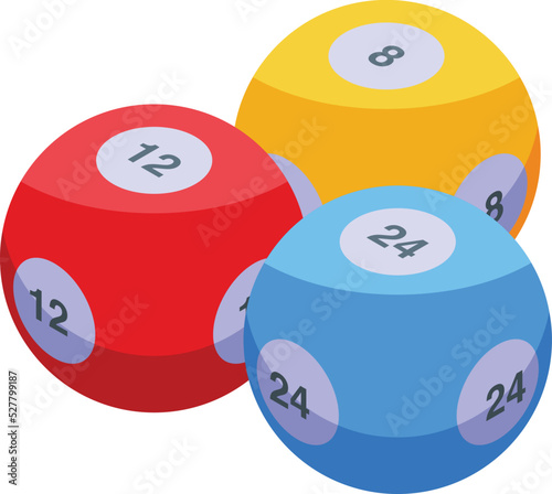 Lucky draw icon isometric vector. Random pull. Prize gift