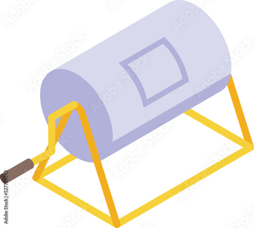 Handle lucky draw icon isometric vector. Money wheel. Random pull