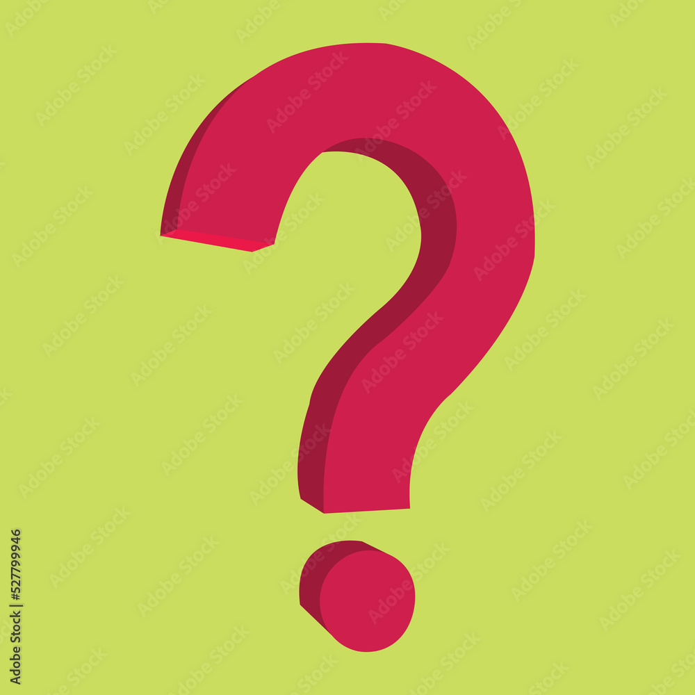 Red question mark, illustration, vector Red question mark, illustration, vector