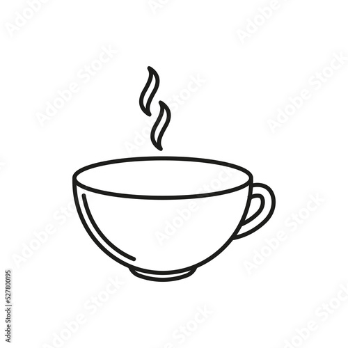 Coffee cup icon. Vector. Line style.
