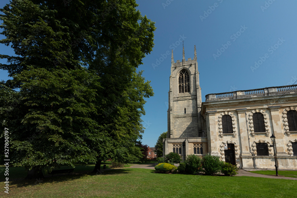 Gainsborough, Lincolnshire UK, June 2020, view of All Saints Church Gainsborough