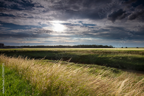 Stallingborough, Lincolnshire, UK, June 20202, View of Stallingborough Creek where the Pilgrims left for Holland photo