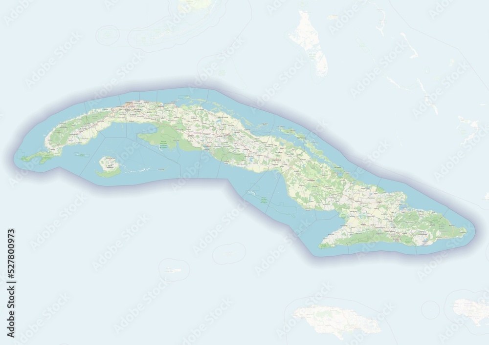 Cuba Physical Map With Important Rivers The Capital And Big Cities 1000 F 527800973 PCGF5ufSHhqPQGlOseojnV9kogrLFjsk 