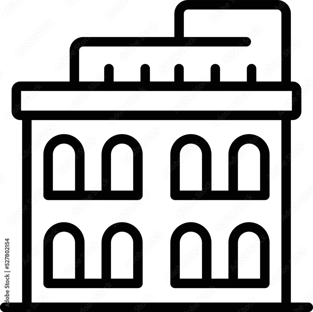 Cap house icon outline vector. Malta map. Skyline european Cap house icon outline vector. Malta map. Skyline european