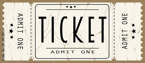 Ticket template Vector illustration Design element