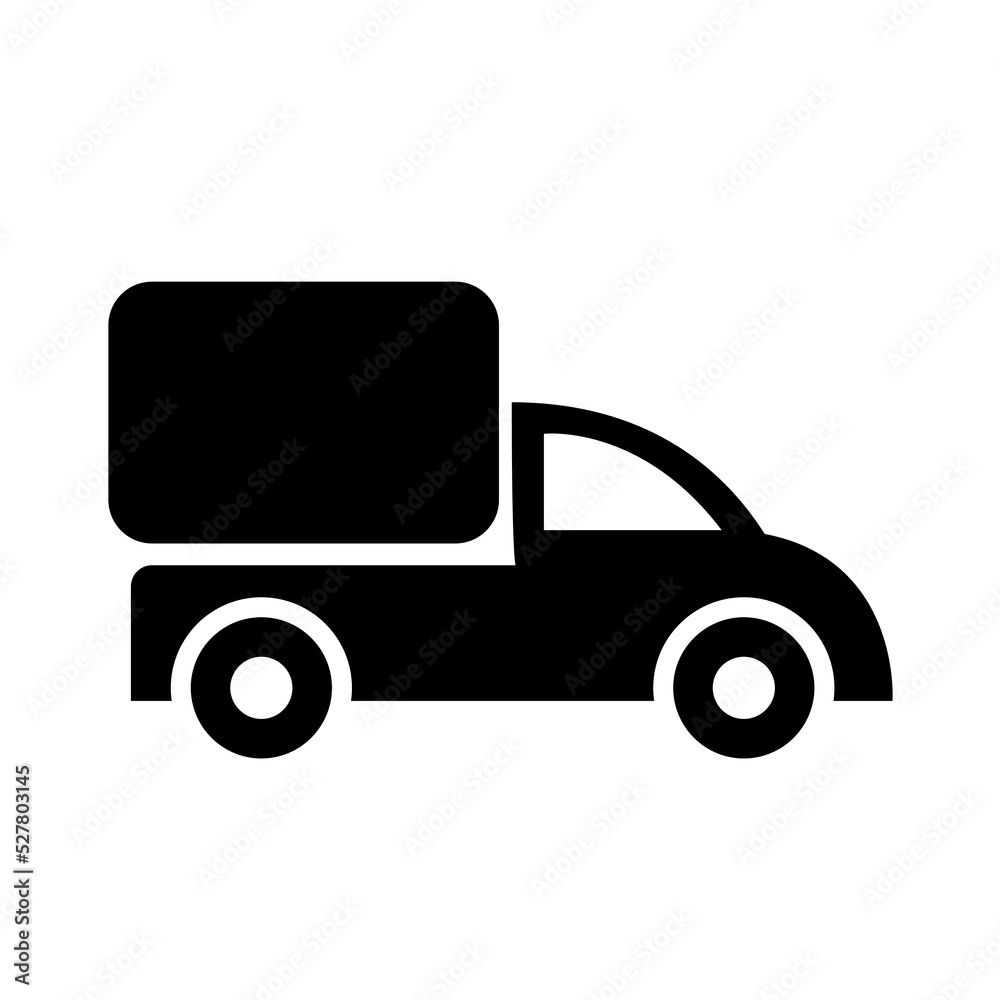 box truck icon symbol sign vector illustration logo template Isolated for any purpose