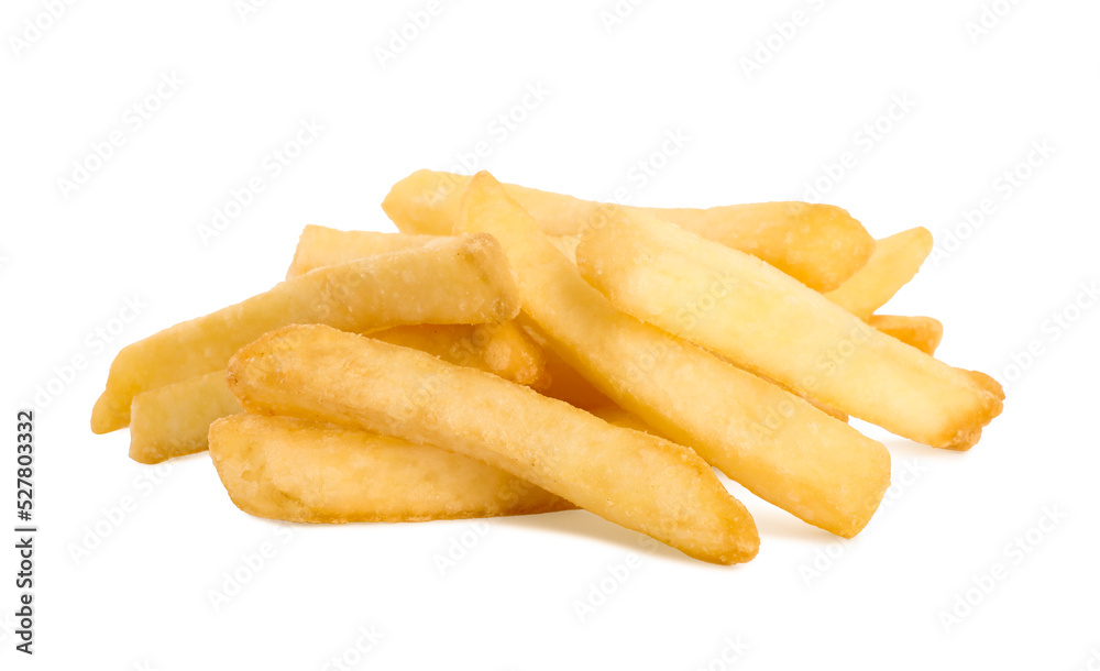 Delicious fresh french fries on white background Delicious fresh french fries on white background
