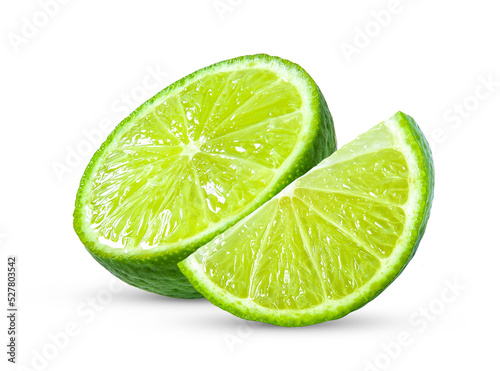 Canvastavla Slice of lime isolated on transparent png