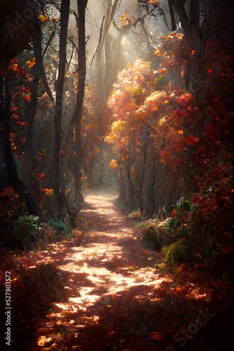 Path through an autumn forest