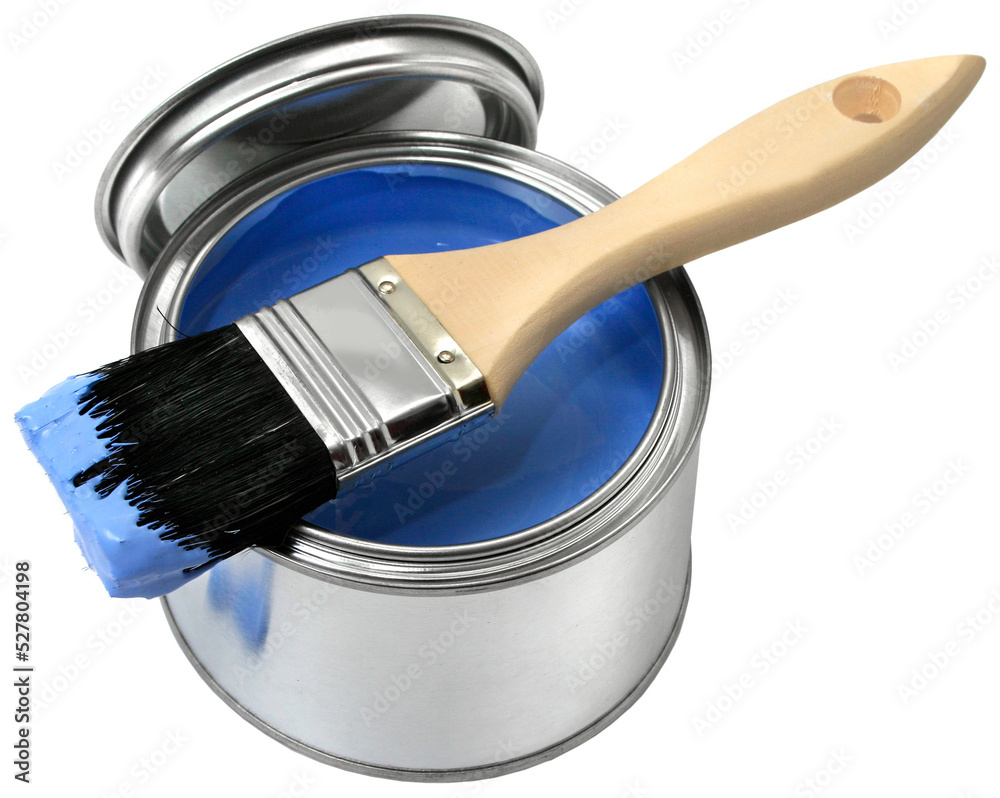 Paint brush and can Stock Photo | Adobe Stock