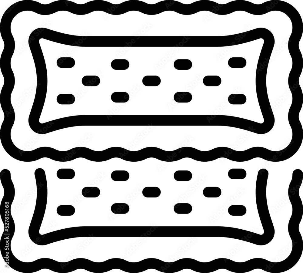 Grain biscuit icon outline vector. Food cookie. Snack cake Grain biscuit icon outline vector. Food cookie. Snack cake