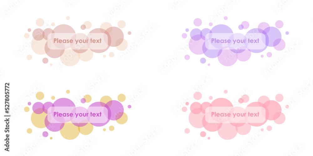 A set of banners with an abstract background in watercolor style and a place for your text.