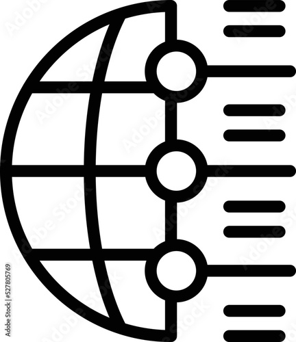 Global production icon outline vector. Idea startup. Work person