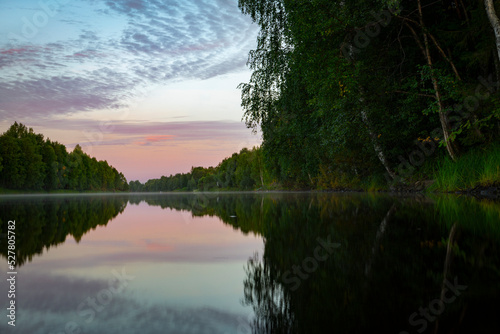 sunrise over the lake