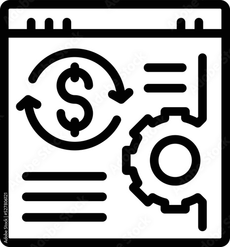 Web finance icon outline vector. Creative strategy. Service progress