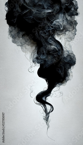 isolated gray black smoke on a white background