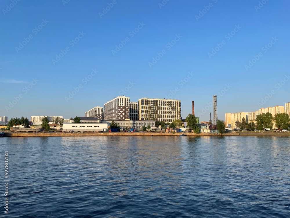 View of the cityscape from the yacht