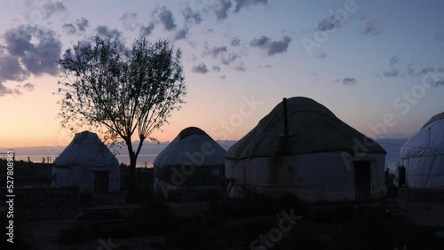 Traditional Kyrgyz Yurt Camp On The Shore Of Issyk Kul, Kyrgyzstan photo