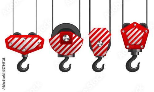 Construction crane hook. Vector illustration