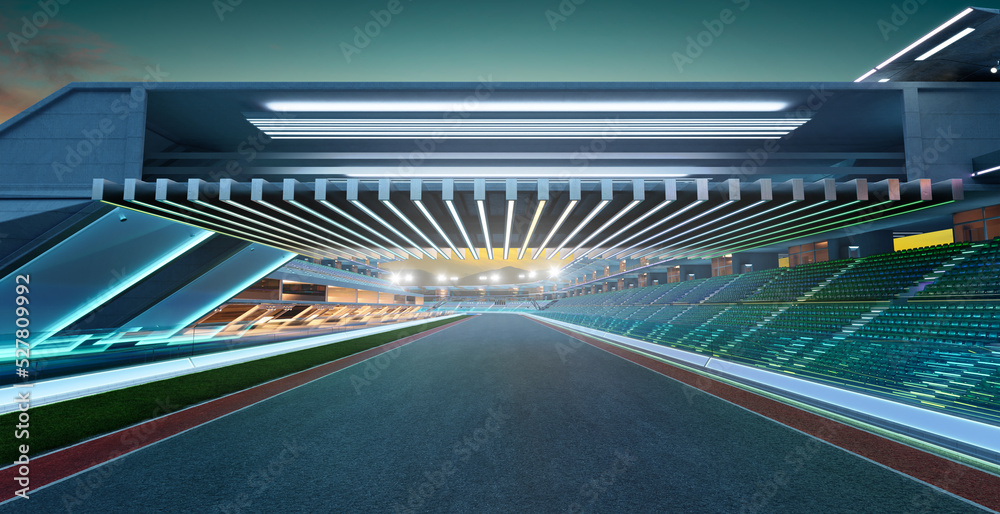 3d rendering racing concept of evening scene futuristic racetrack 3d rendering racing concept of evening scene futuristic racetrack