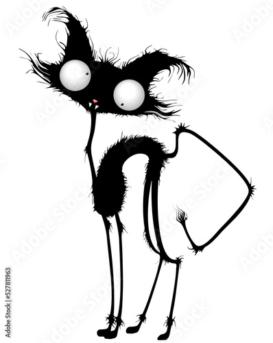 Cat Crazy Silly and confused Funny Character Feline isolated on transparent background - 1