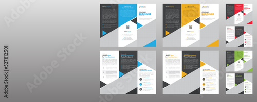 Creative Corporate Business Trifold Brochure Template Vector Layout, Modern Trifold Brochure Leaflet Design for Advertising, Promotion, Marketing