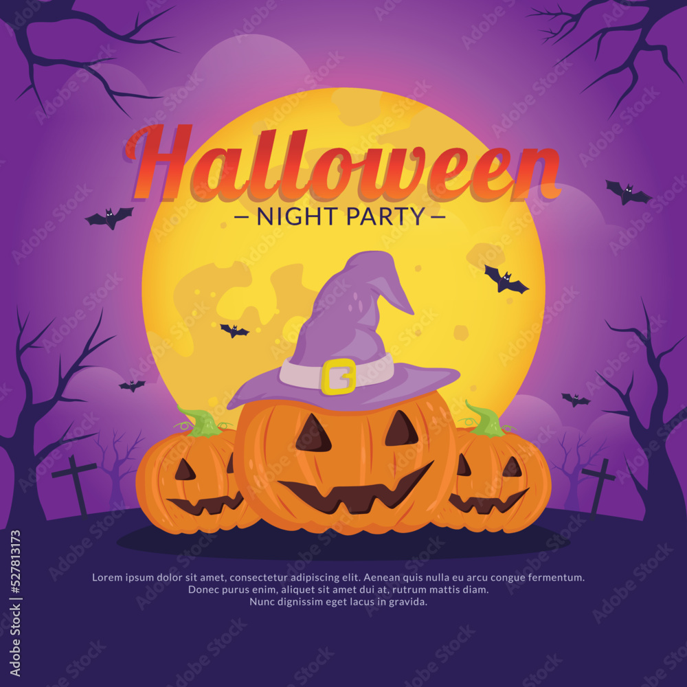 Halloween social media poster Halloween social media poster