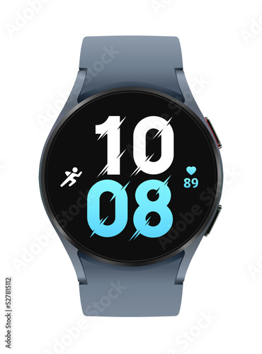 Smart watch mockup, Smartwatch sapphire color vector stock