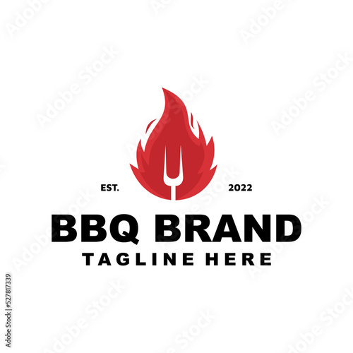 bbq  logo template design creative