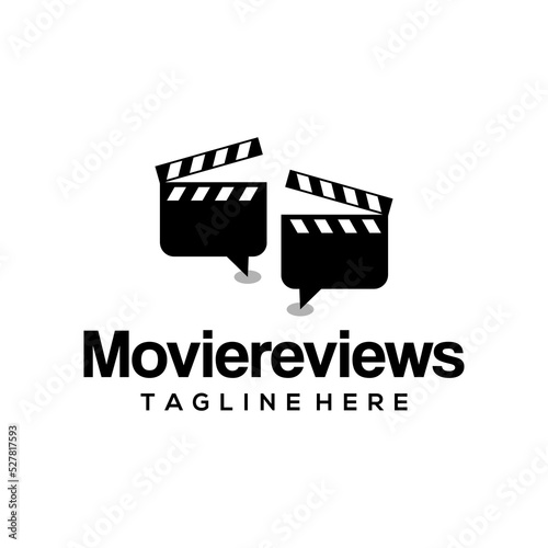 Movie review logo template design