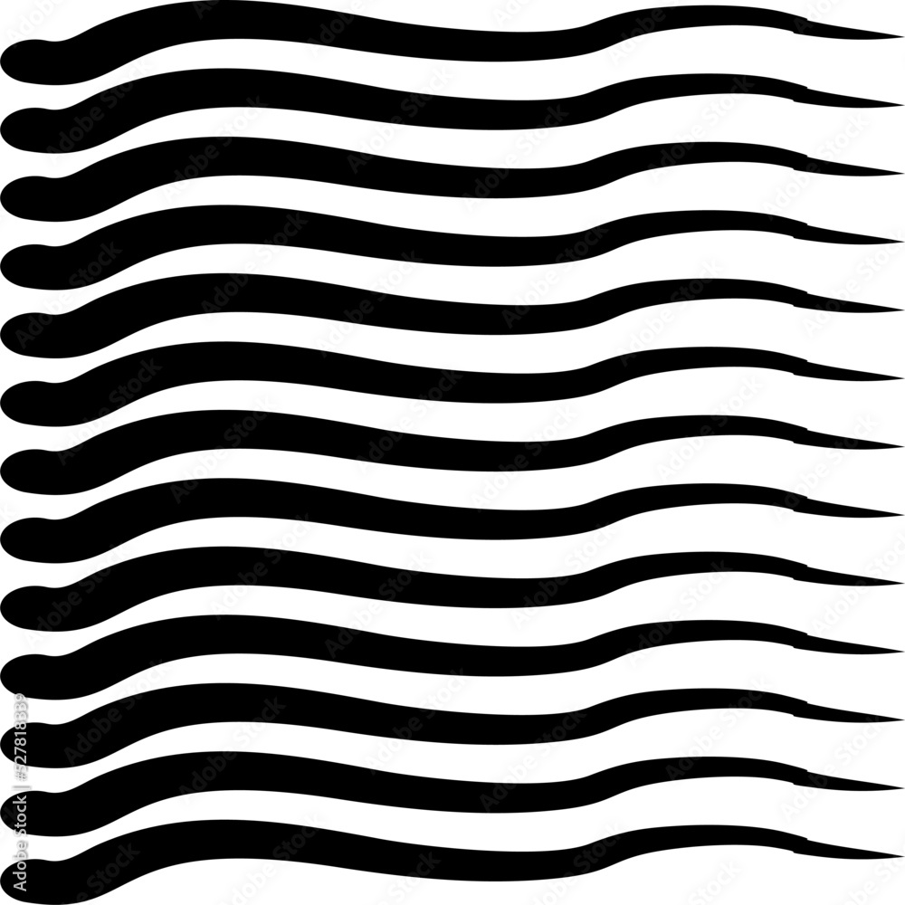Set of wavy - curvy and zigzag - criss cross horizontal lines Set of wavy - curvy and zigzag - criss cross horizontal lines