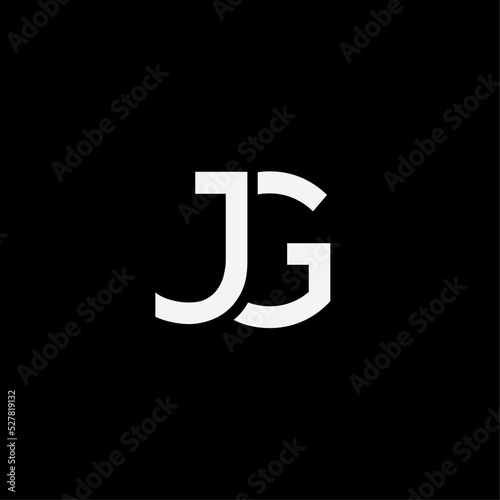 Initial letter JG monogram logo template design