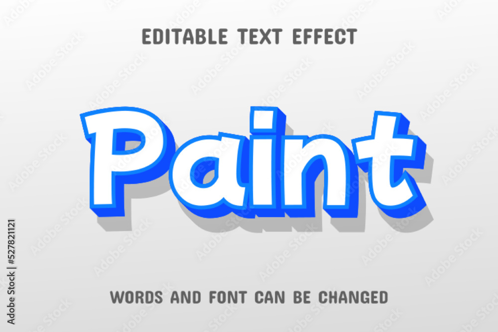 Paint text - editable text effect