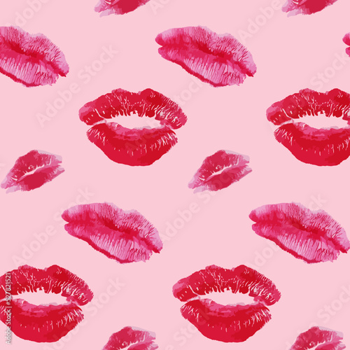 set of lips pattern romance pink bright photo
