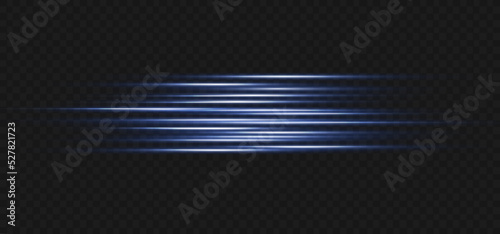 Vector illustration in blue color. Set of light effects. Glare and flash. Bright beams of light. Glowing lines. Vector illustration.Dust. Christmas Flash.